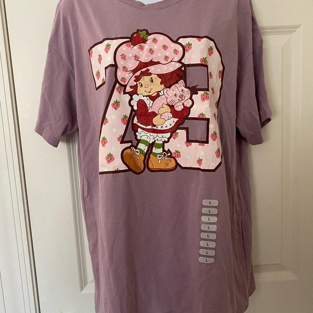 Strawberry Shortcake Graphic Tee in Lavender. “79”